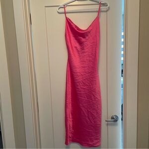Whyte Valentyne Hot Pink Satin Dress Size 6